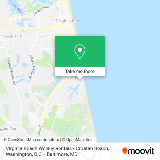 Virginia Beach Weekly Rentals -  Croatan Beach map