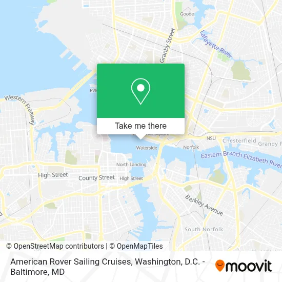 American Rover Sailing Cruises map
