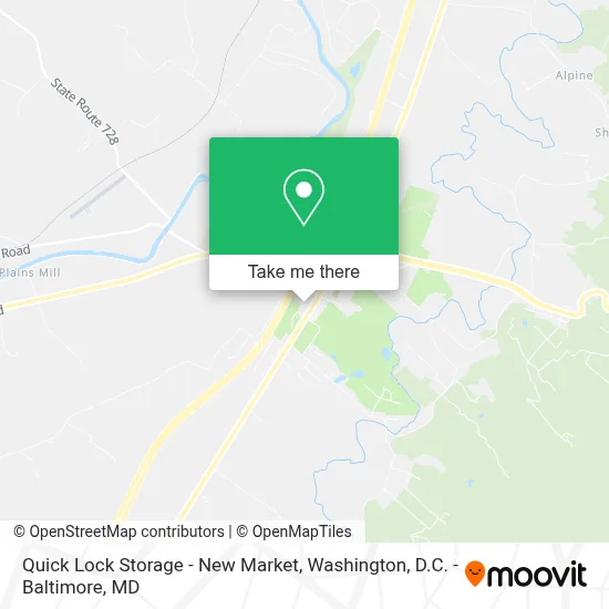 Quick Lock Storage - New Market map