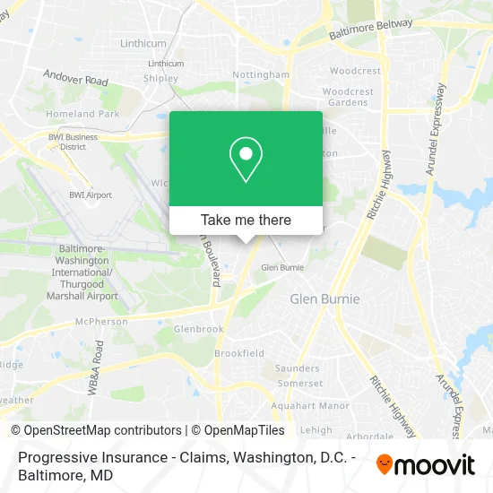 Progressive Insurance - Claims map