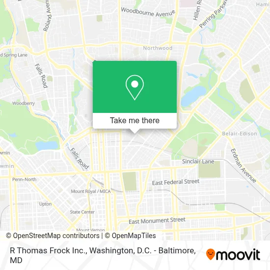 R Thomas Frock Inc. map