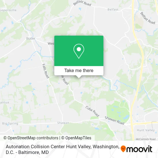 Autonation Collision Center Hunt Valley map