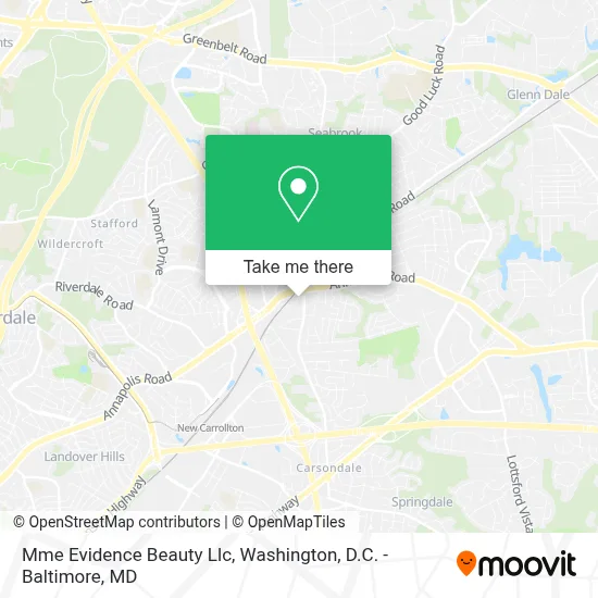 Mme Evidence Beauty Llc map