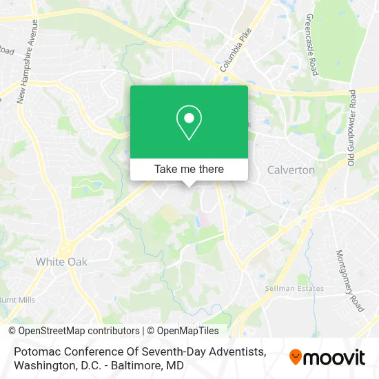 Potomac Conference Of Seventh-Day Adventists map