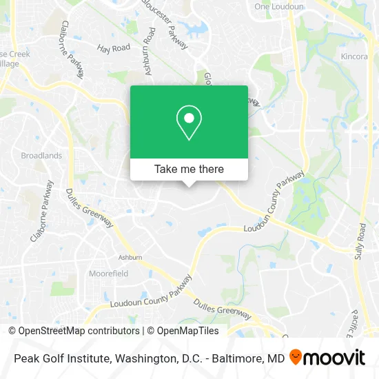 Peak Golf Institute map