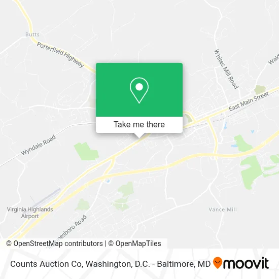Counts Auction Co map
