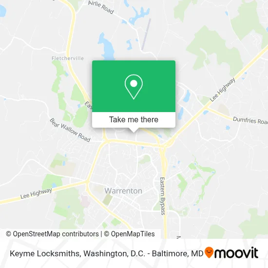 Keyme Locksmiths map