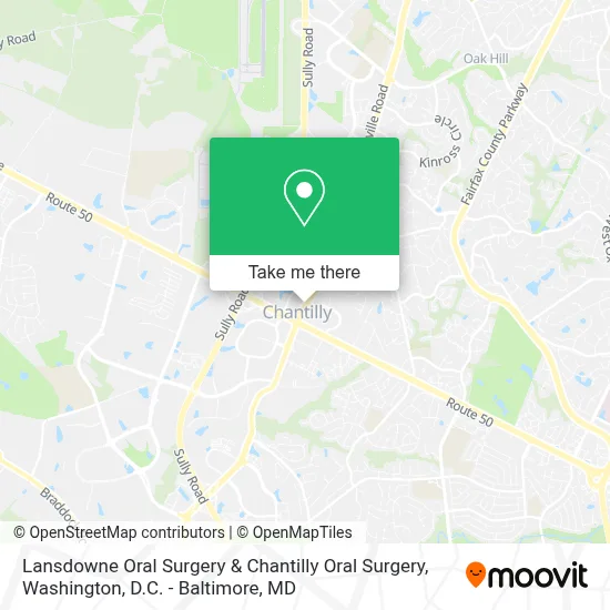 Lansdowne Oral Surgery & Chantilly Oral Surgery map