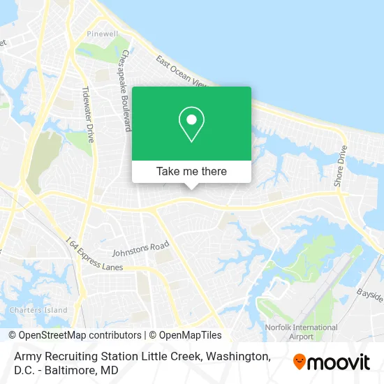 Army Recruiting Station Little Creek map