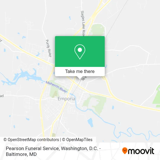 Pearson Funeral Service map