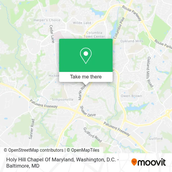 Holy Hill Chapel Of Maryland map