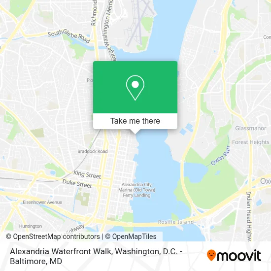 Alexandria Waterfront Walk map