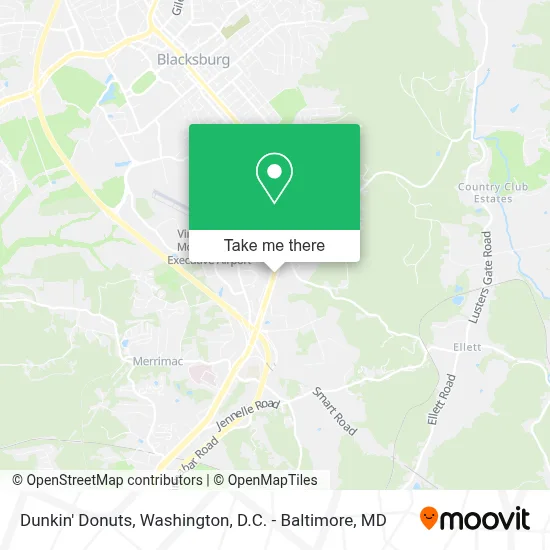 Dunkin' Donuts map