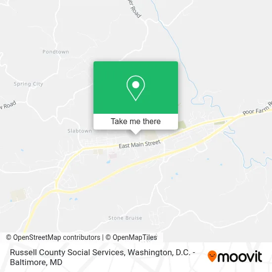 Russell County Social Services map