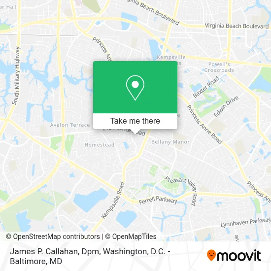 James P. Callahan, Dpm map