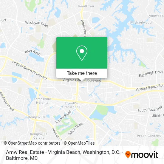Amw Real Estate - Virginia Beach map