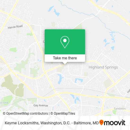 Keyme Locksmiths map
