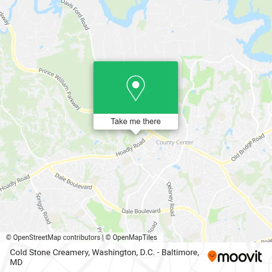 Cold Stone Creamery map