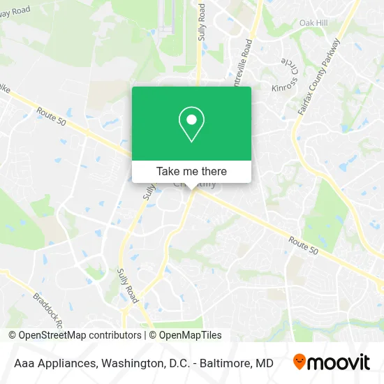 Aaa Appliances map