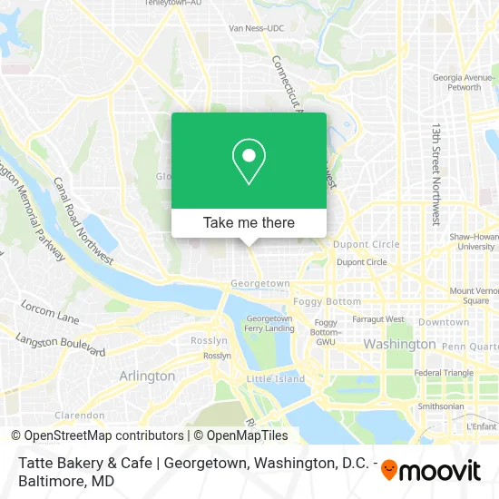 Tatte Bakery & Cafe | Georgetown map