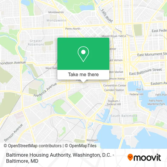 Baltimore Housing Authority map