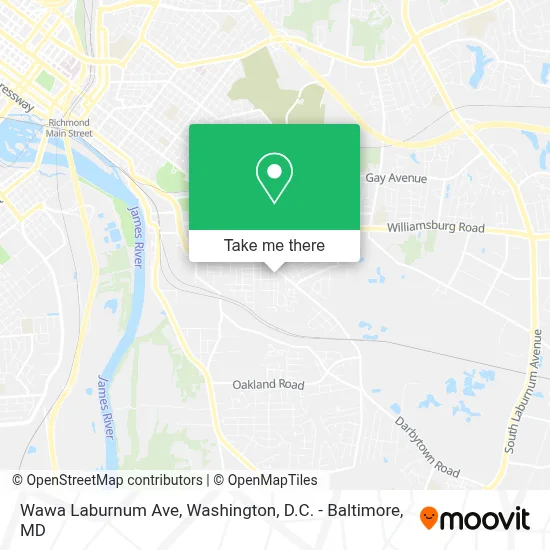 Wawa Laburnum Ave map