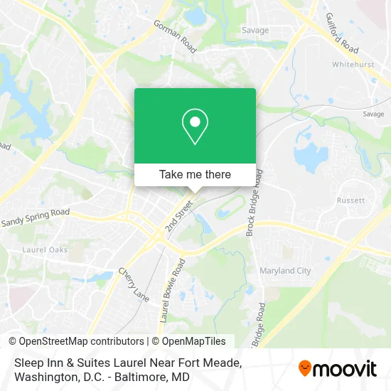 Sleep Inn & Suites Laurel Near Fort Meade map