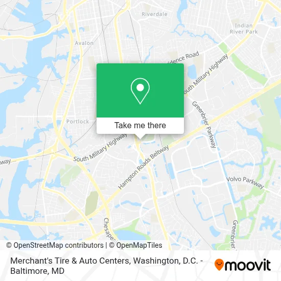 Merchant's Tire & Auto Centers map