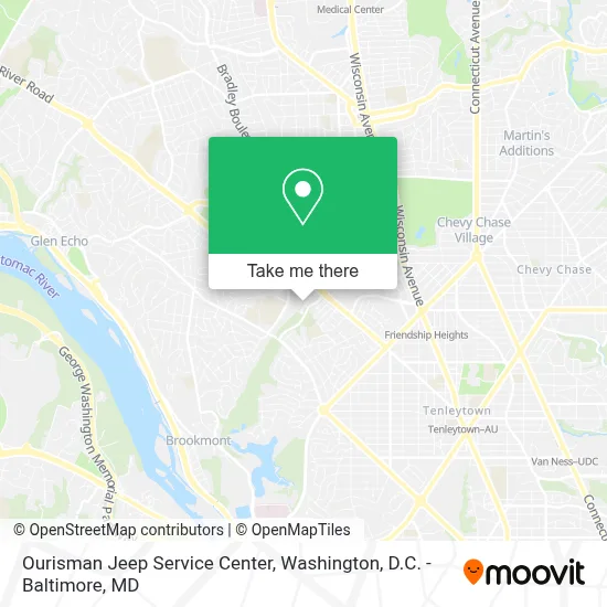 Ourisman Jeep Service Center map