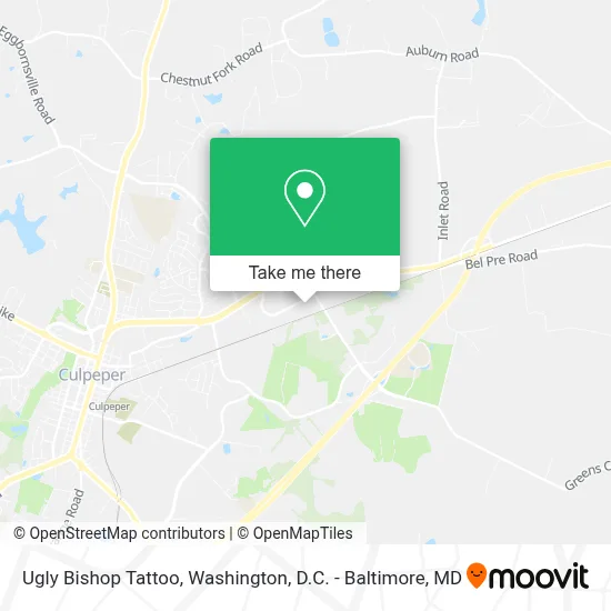 Ugly Bishop Tattoo map