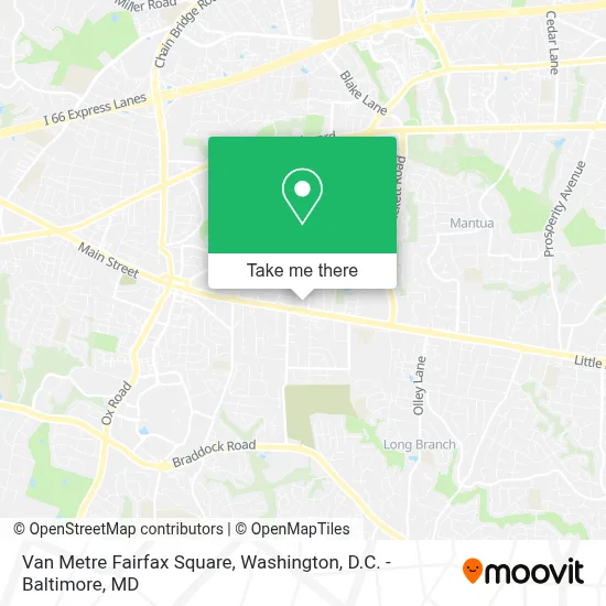 Van Metre Fairfax Square map