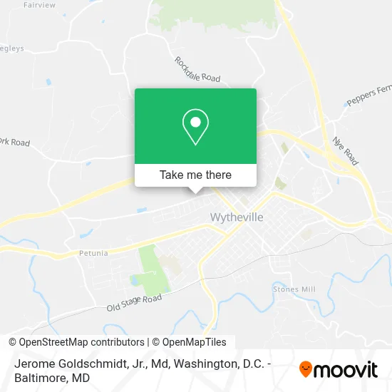 Jerome Goldschmidt, Jr., Md map