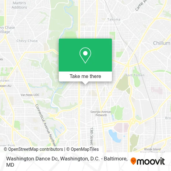 Washington Dance Dc map