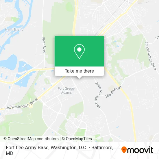 Fort Lee Army Base map