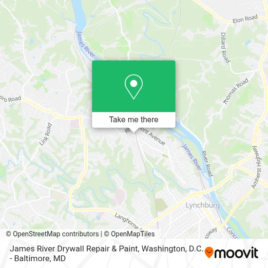 James River Drywall Repair & Paint map