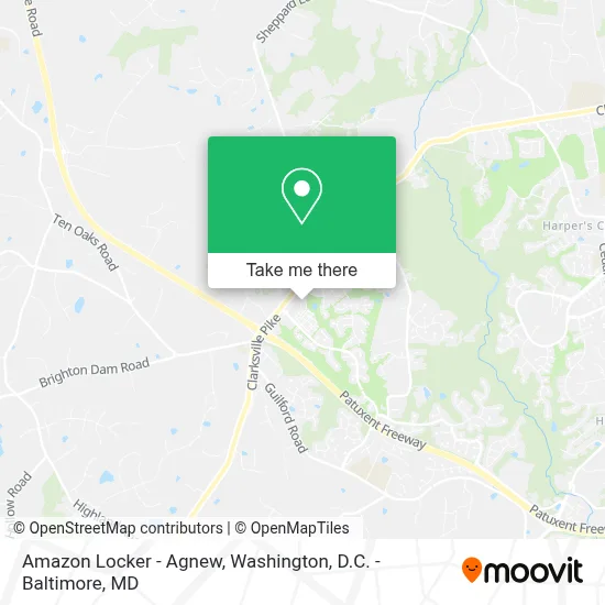 Amazon Locker - Agnew map