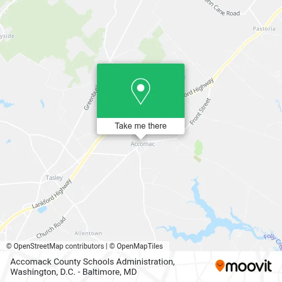 Accomack County Schools Administration map