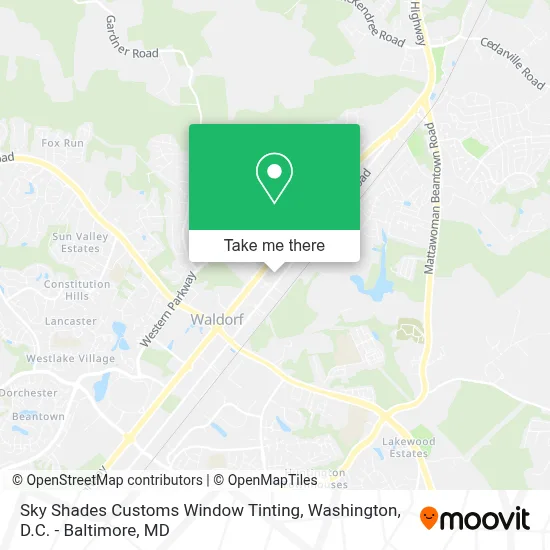 Sky Shades Customs Window Tinting map