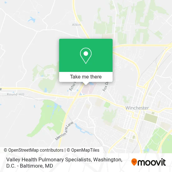Valley Health Pulmonary Specialists map