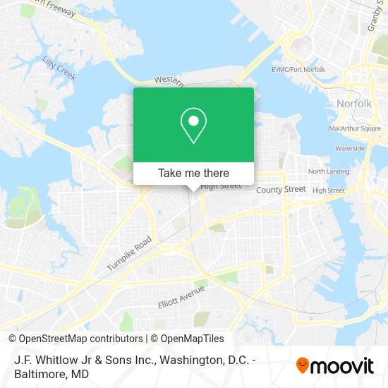 J.F. Whitlow Jr & Sons Inc. map