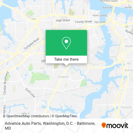 Advance Auto Parts map