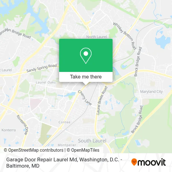 Garage Door Repair Laurel Md map