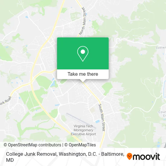 College Junk Removal map