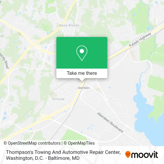 Thompson's Towing And Automotive Repair Center map