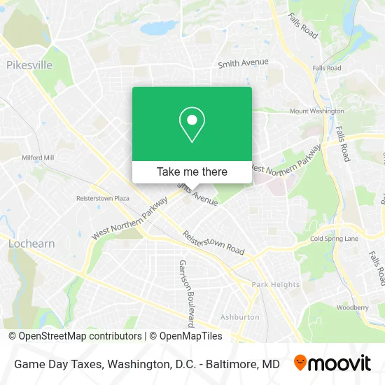 Game Day Taxes map