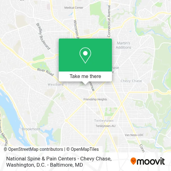 National Spine & Pain Centers - Chevy Chase map