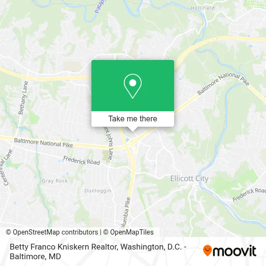 Betty Franco Kniskern Realtor map