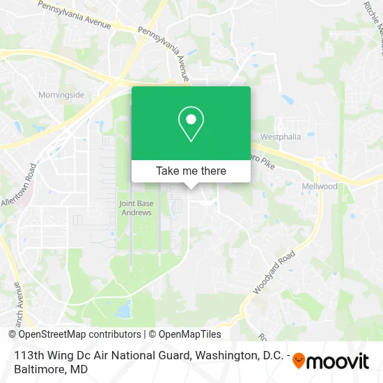 113th Wing Dc Air National Guard map