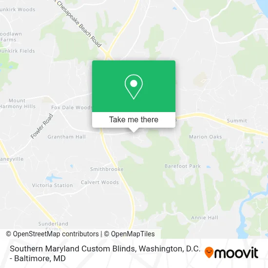 Southern Maryland Custom Blinds map