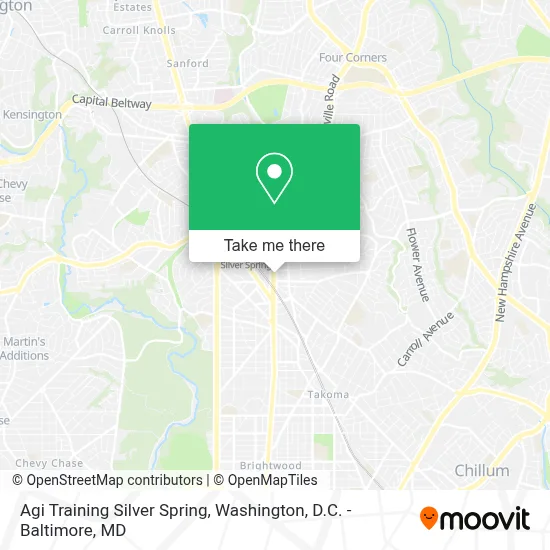 Agi Training Silver Spring map